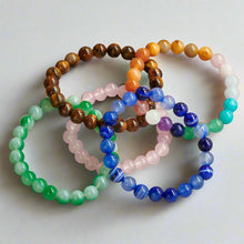 Load image into Gallery viewer, Natural Semi Precious Stone Stretch Bracelets
